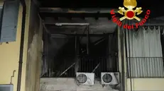 Il garage dell'abitazione di San Gervasio dopo l'incendio - Foto Vvf