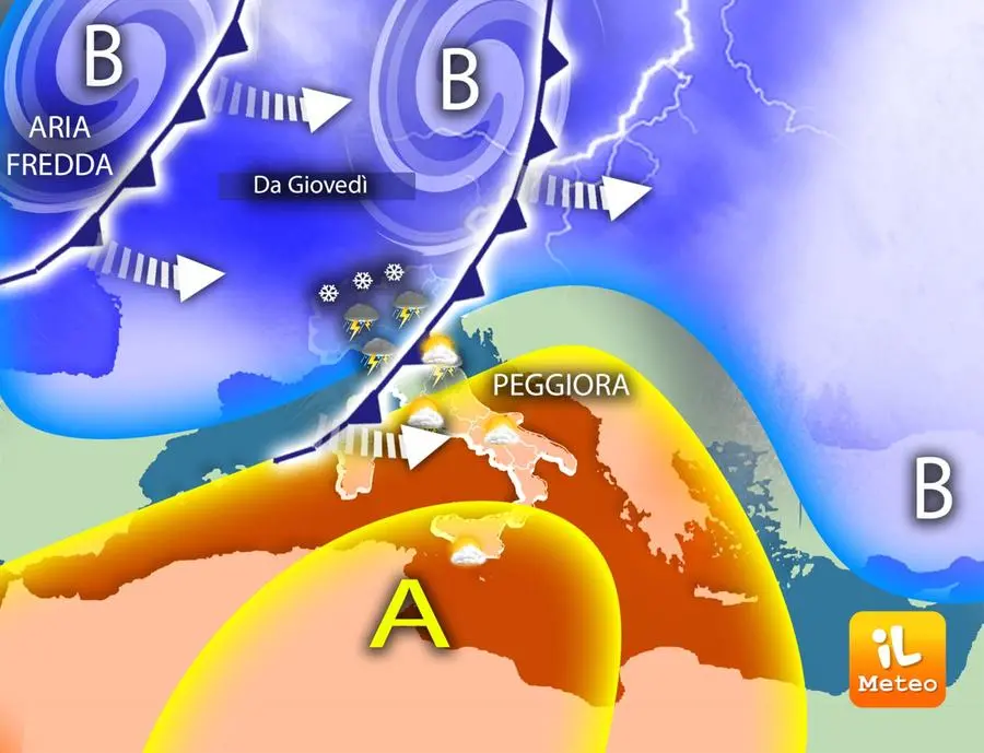 Meteo: In Arrivo Due Nuove Perturbazioni Con Pioggia E Neve | Giornale ...