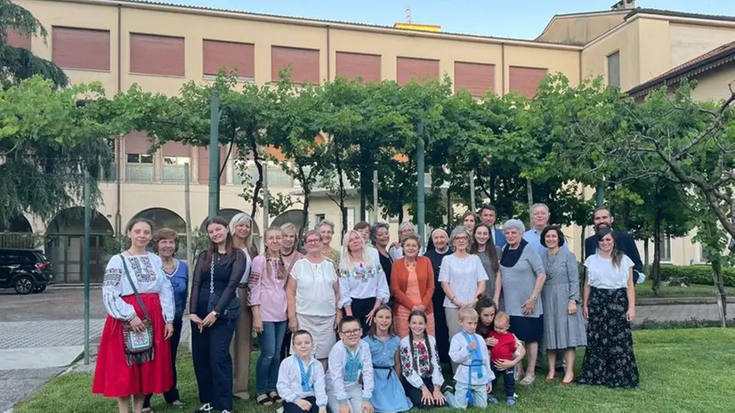 Le donne e i bambini ucraini accolti al Convento delle Suore di Sant'Orsola