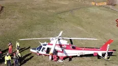L'elicottero Drago 81 utilizzato per soccorrere gli escursionisti