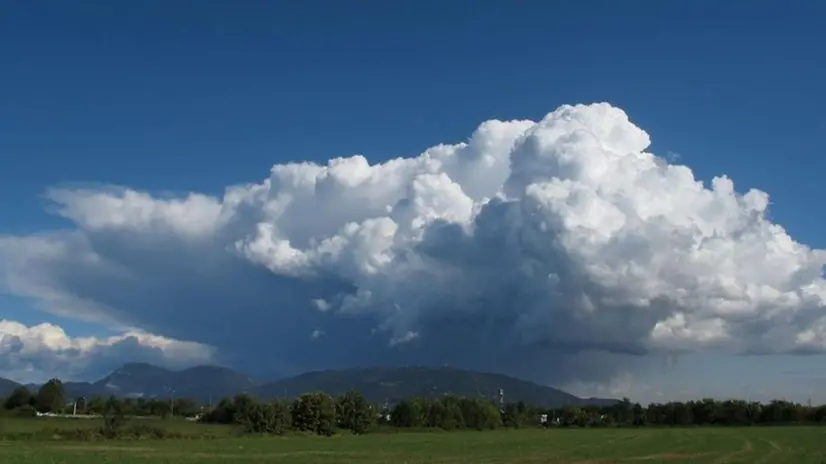 Nubi cumuliformi nei cieli della nostra provincia