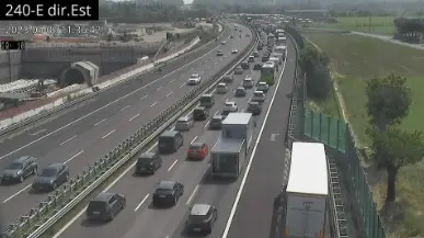 Un fermo immagine delle telecamere di In Viaggio sull'A4 sabato 6 maggio