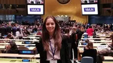 Emilia Tironi nella sede delle Nazioni Unite di New York - © www.giornaledibrescia.it