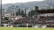 Uno dei settori dello stadio Turina che verrà probabilmente ingrandito - Foto New Reporter © www.giornaledibrescia.it