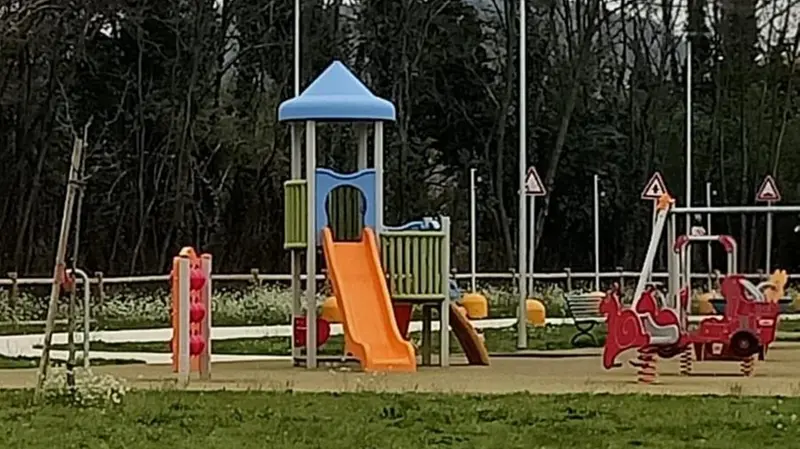 Il parco giochi situato all’interno del Cis 4 a Palazzolo