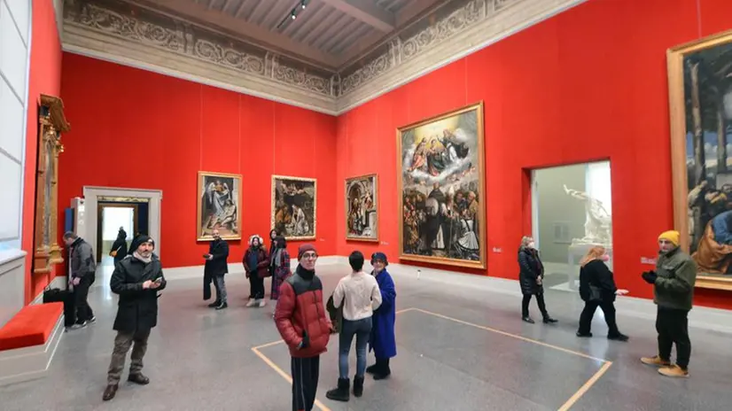 Visitatori alla Pinacoteca Tosio Martinengo