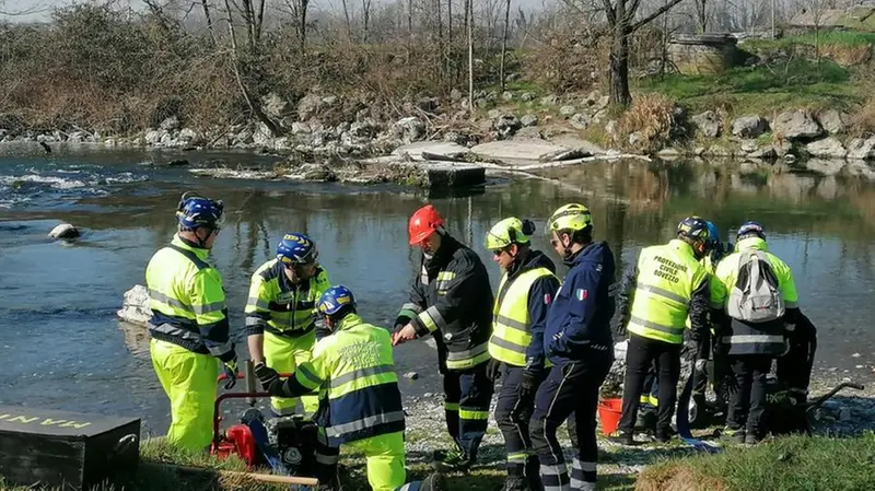 L'esercitazione del gruppo idrogeologico a Orzinuovi