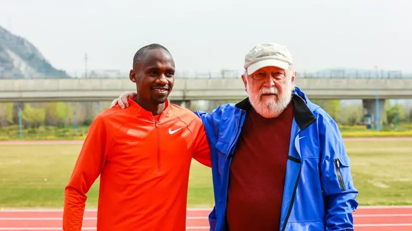 Jacob Kiplimo durante l'allenamento a Sanpolino