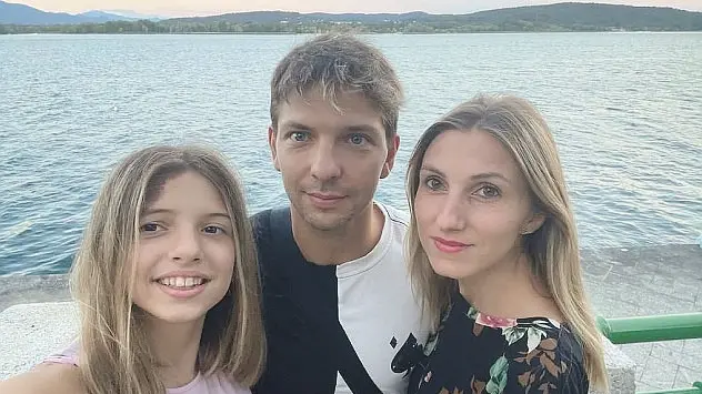 Luca Ronchi con la sua famiglia