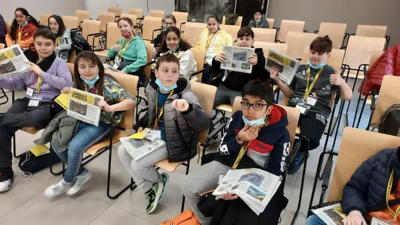 Gli alunni della classe quinta della Scuola Primaria Prandini di Folzano in visita al GdB