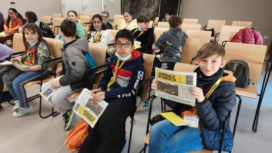 Gli alunni della classe quinta della Scuola Primaria Prandini di Folzano in visita al GdB