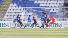 Il Brescia in campo contro il Cagliari