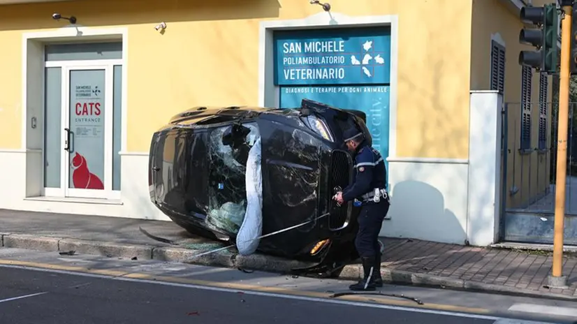 L'incidente in viale Venezia a Brescia