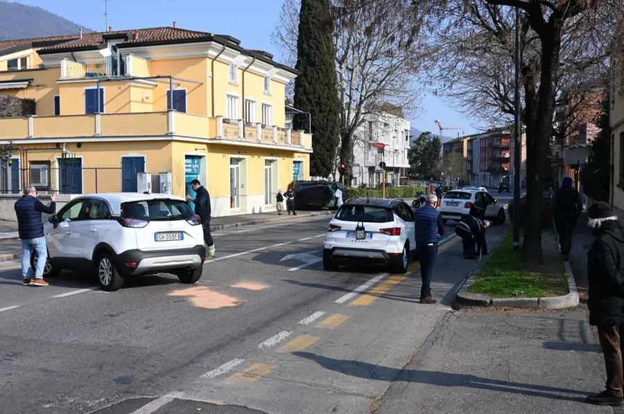 L'incidente in viale Venezia a Brescia