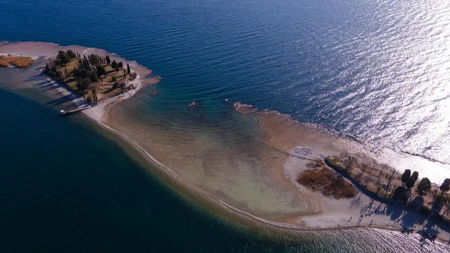 La secca nella zona dell'Isola dei conigli
