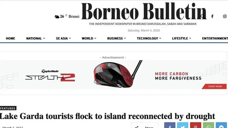 Dalla terra di Sandokan. Anche il Borneo Bulletin si è occupato dell’Isola dei Conigli