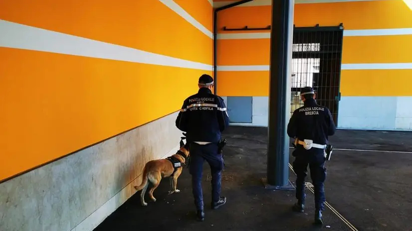 I controlli della Polizia locale nella stazione ferroviaria di Brescia © www.giornaledibrescia.it