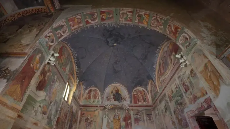 Gli affreschi nella chiesa di Sant'Eufemia a Nigoline di Corte Franca - © www.giornaledibrescia.it