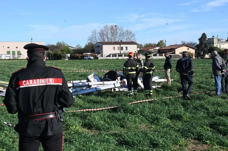 L'antenna a forma di esagono precipitata a Folzano