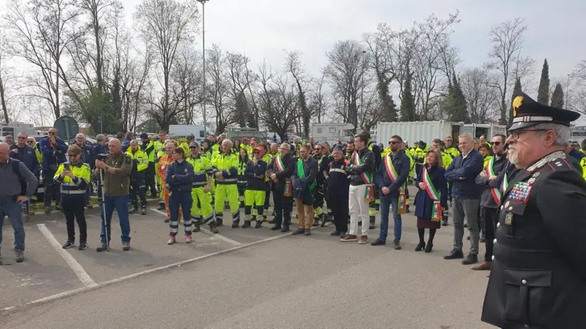 La cerimonia di chiusura della maxi esercitazione a Gussago