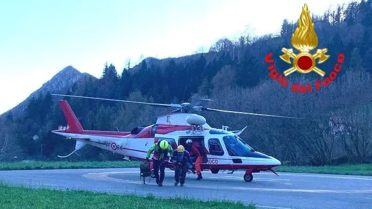 Il recupero di lunedì 27 marzo in zona Monte Guglielmo