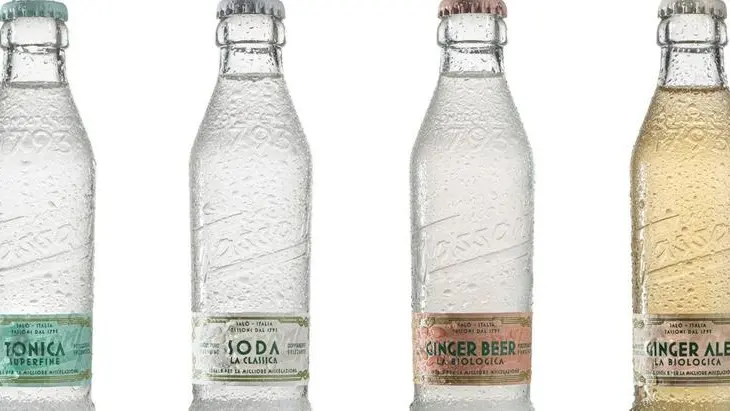 Da sinistra la tonica superfine, la soda classica, il ginger beer e il  ginger ale