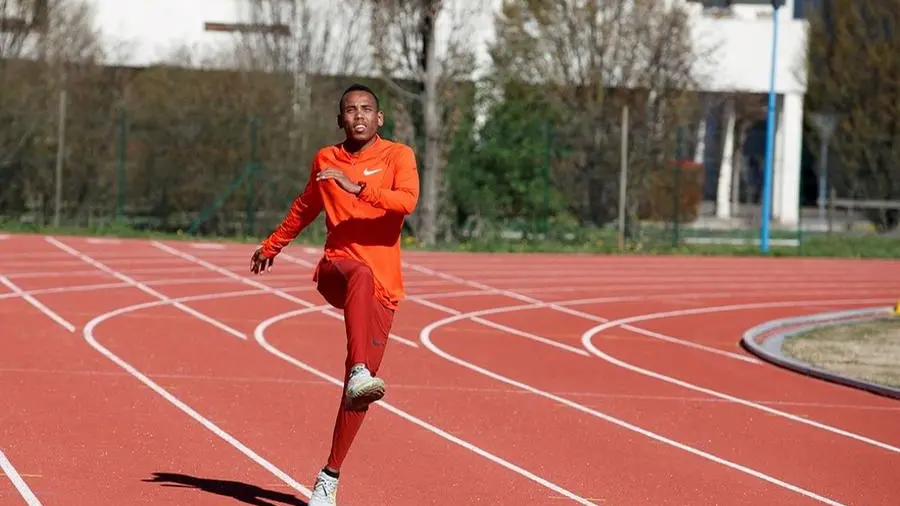 Berihu Aregawi si allena al Gabric di Sanpolino - Foto Gabriele Vanoni/Fidal