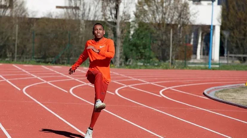 Berihu Aregawi si allena al Gabric di Sanpolino - Foto Gabriele Vanoni/Fidal