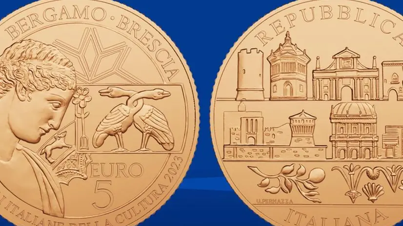 La moneta per la Capitale italiana della cultura 2023 è arrivata a Brescia il 4 marzo
