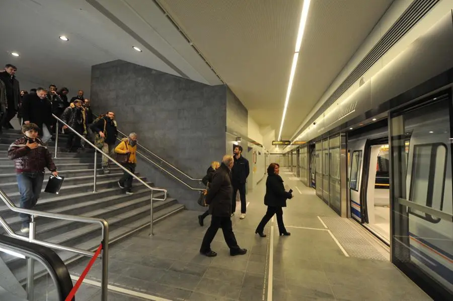 Le foto del primo viaggio in metro a Brescia il 2 marzo 2013