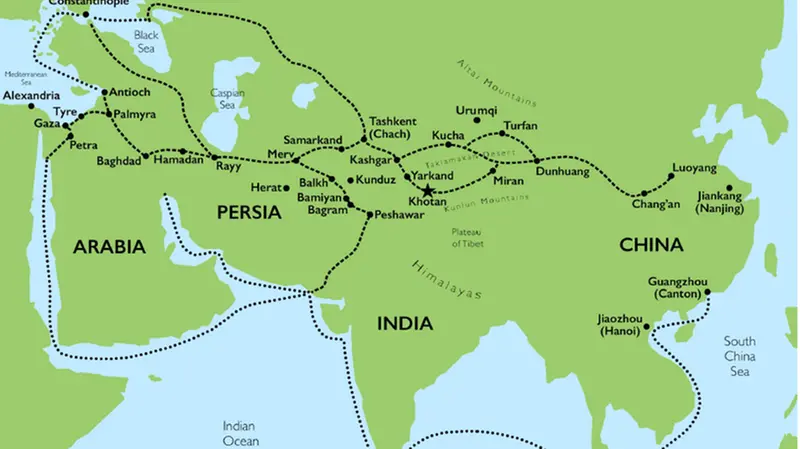 La zona di provenienza dei tappeti in esposizione