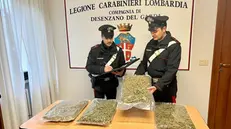La droga sequestrata dai Carabinieri di Desenzano
