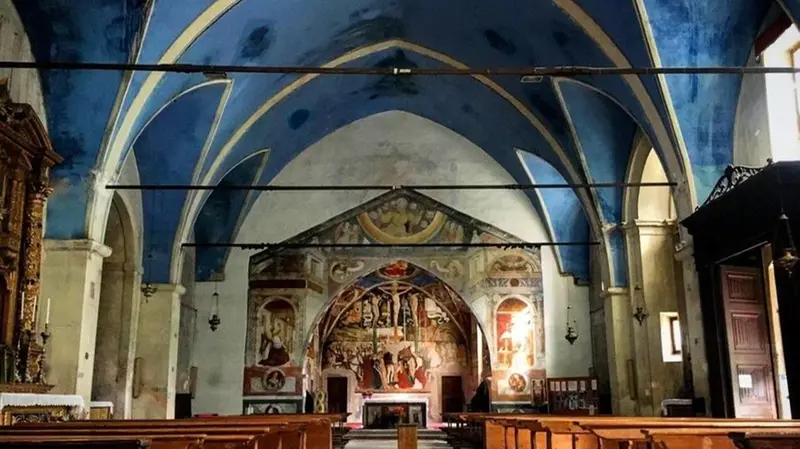 Gli affreschi di Pietro da Cemmo nella chiesa di San Rocco a Bagolino - Foto di Valentina Agostini dal portale Zoom © www.giornaledibrescia.it