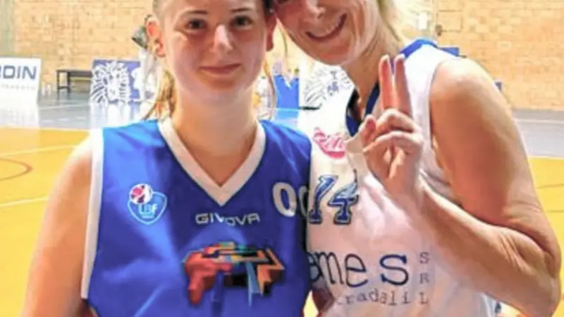 Sul parquet con la figlia Matilda Belotti © www.giornaledibrescia.it