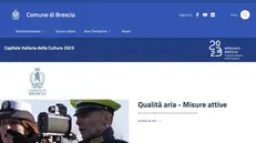 La nuova homepage del Comune di Brescia