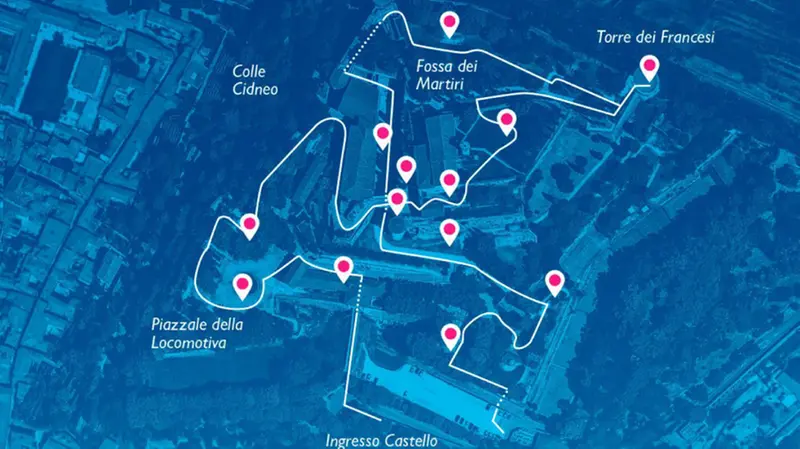 La mappa delle installazioni in Castello