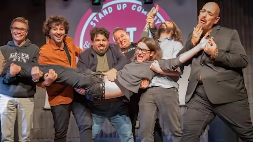 Il gruppo di comici bresciani «Pota Boyz» - Foto presa da un video YouTube del collettivo