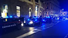 Le forze dell'ordine intervenute in piazza Vittoria