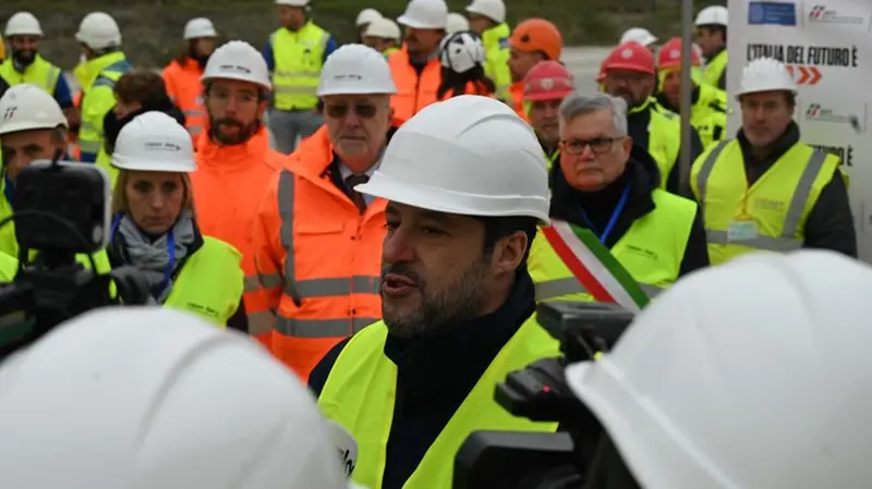 Il ministro Salvini al cantiere Tav di Lonato