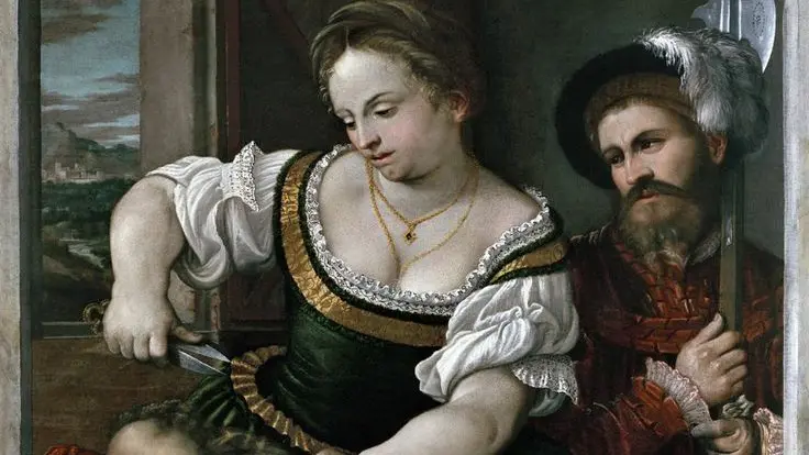 Sansone e Dalila (particolare), l'opera di Romanino in mostra a Palazzo Martinengo