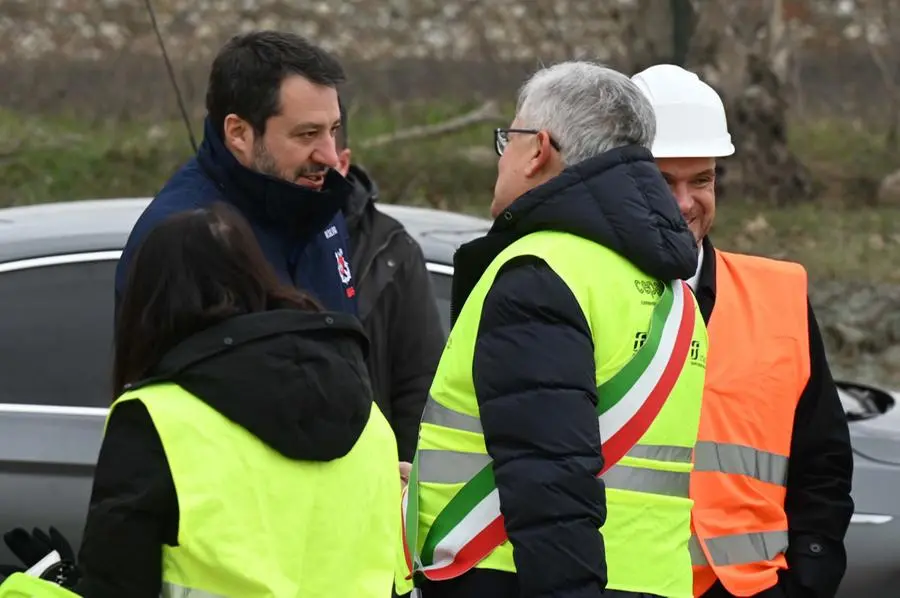 Il ministro Salvini al cantiere Tav di Lonato