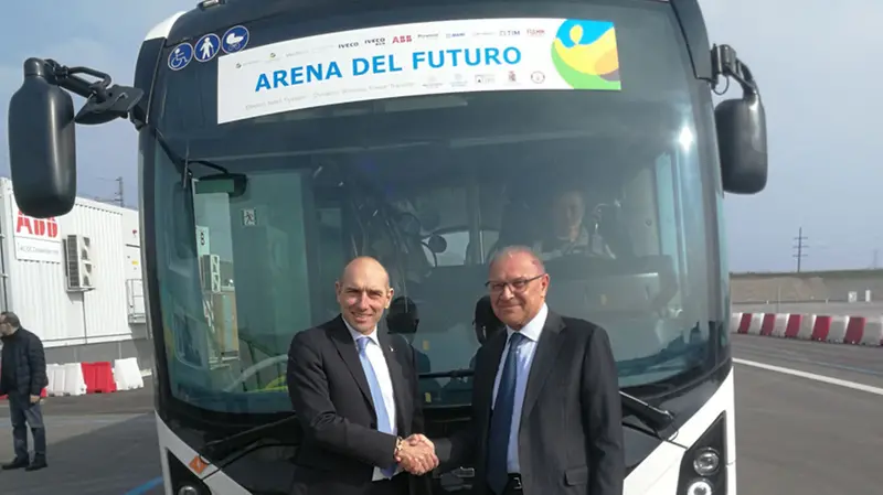 Il sen. Alessandro Morelli all'Arena del Futuro in Brebemi