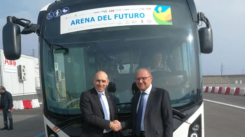 Il sen. Alessandro Morelli all'Arena del Futuro in Brebemi