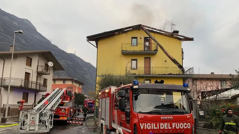 Le condizioni della casa a Piancogno questa mattina