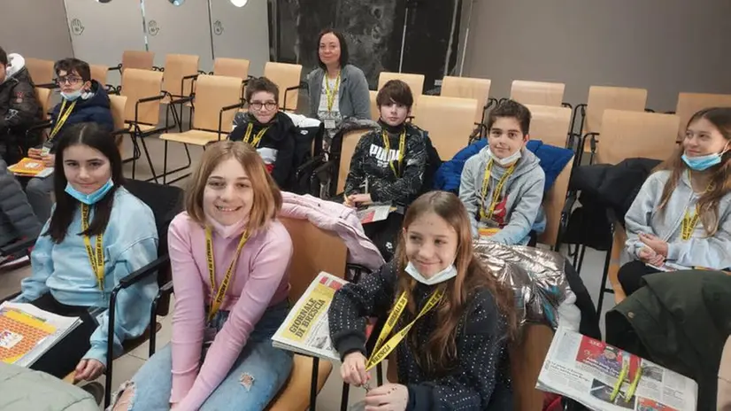 La quinta C dell'istituto don Milani di Lonato al GdB