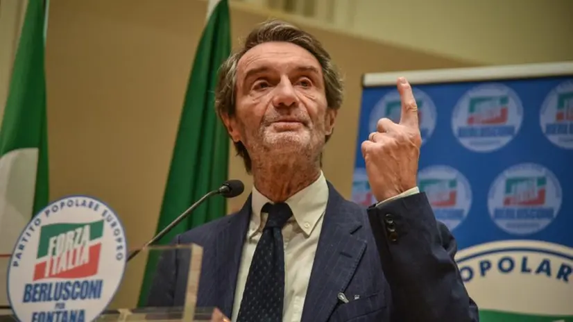 Attilio Fontana, il presidente uscente lombardo - Foto Ansa/Matteo Corner © www.giornaledibrescia.it