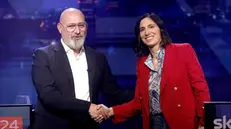Stefano Bonaccini ed Elly Schlein: i due sfidanti prima del «match» televisivo su Sky