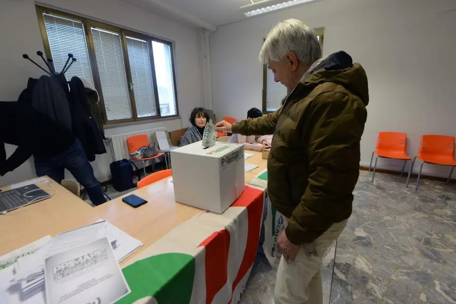 La sede del Pd cittadino in via Risorgimento dove si è votato per le primarie