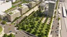 Il ridisegno di via Sostegno con condomini e centro direzionale - Foto © www.giornaledibrescia.it