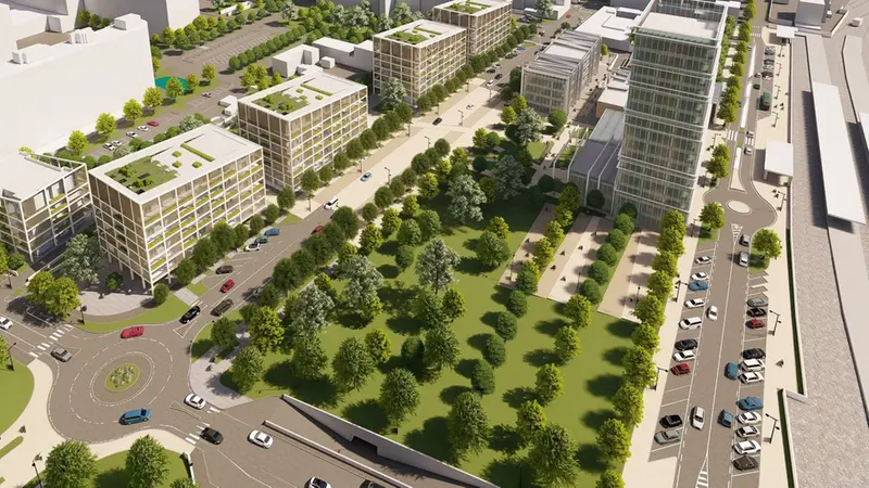 Il ridisegno di via Sostegno con condomini e centro direzionale - Foto © www.giornaledibrescia.it